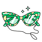 Illustration av glittrande glasögon som symboliserar mobilabonnemang för seniorer och personer över 55 år – tryggt, enkelt och anpassat för äldre.